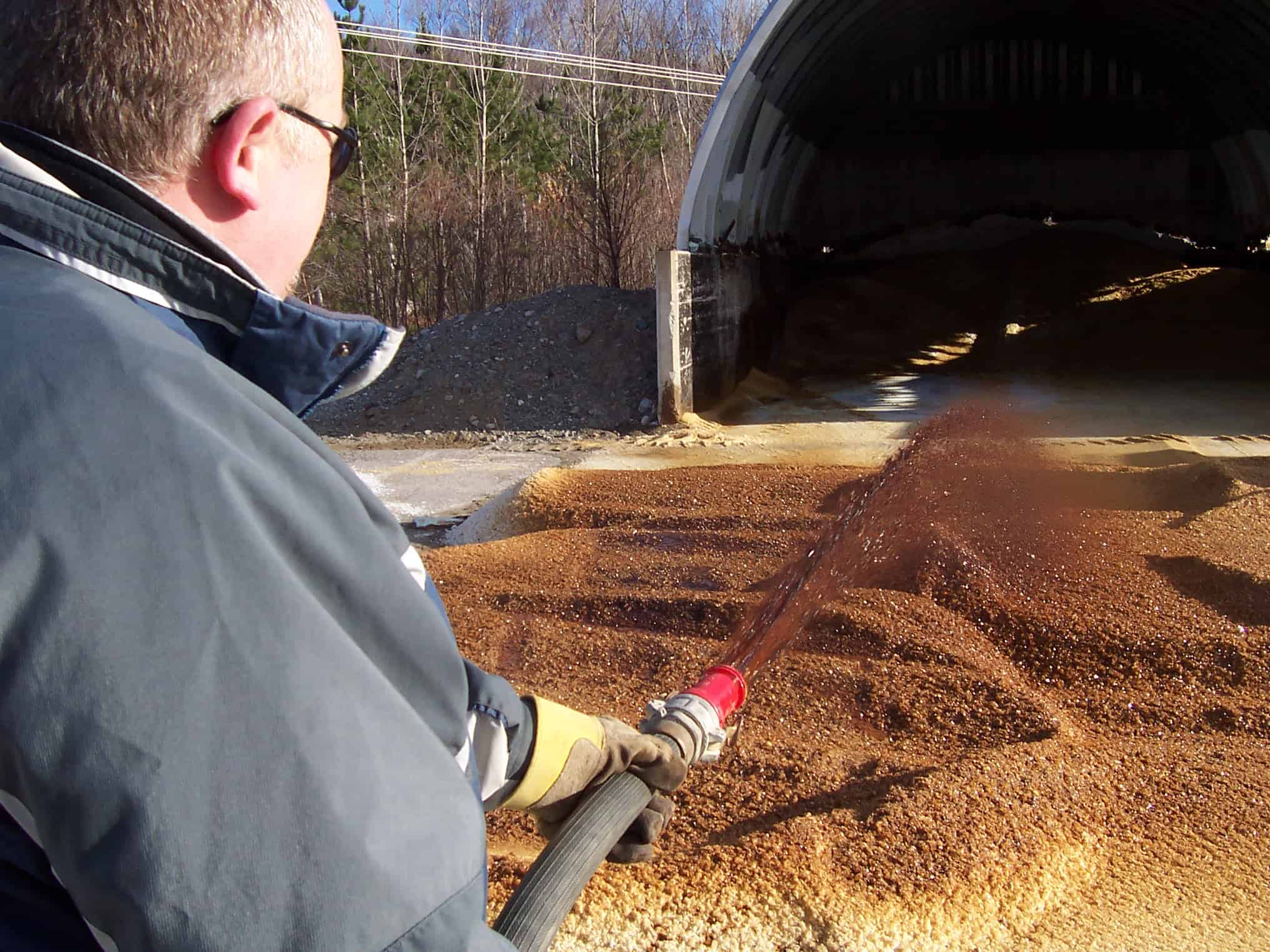 our founder, Antonio, mixing rock salt with Fusion