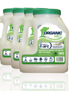 Organic Melt Premium Granular Ice Melter - 5kg Shaker Jug 4 Pack